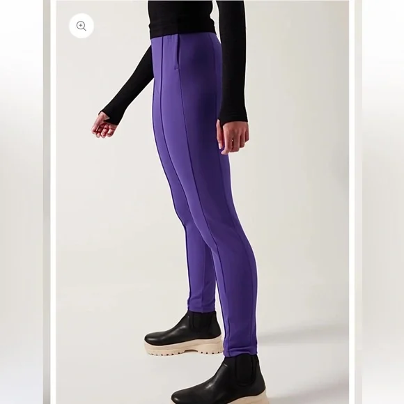 NWT Athleta Glacier Snow Skinny Pant, 8P, deep purple - Picture 2 of 10